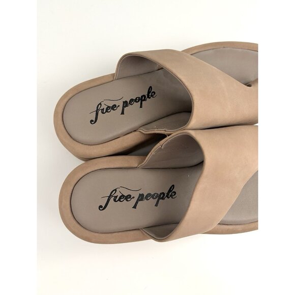 Free People Hayes Flatform Platform Sandals in Brown Women’s Sz 37 / US 7 Shoes - Picture 5 of 8